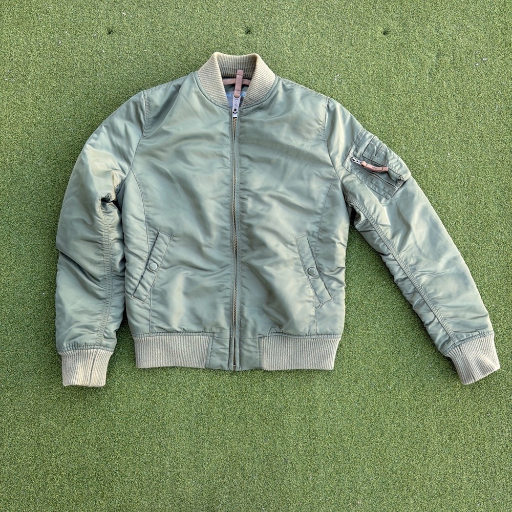 Vintage Alpha Industries MA-1 Flight Military Womens Bomber Jacket Size Medium